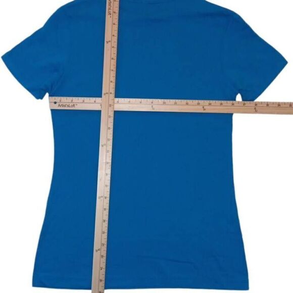 Stay Positive Women's Tshirt  Size Medium  PTP 16" Length 25.5 Fitted & super cu - Picture 4 of 6